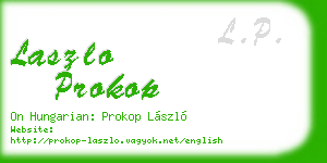 laszlo prokop business card