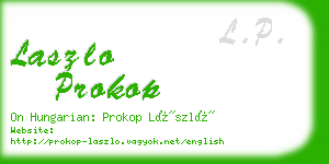 laszlo prokop business card